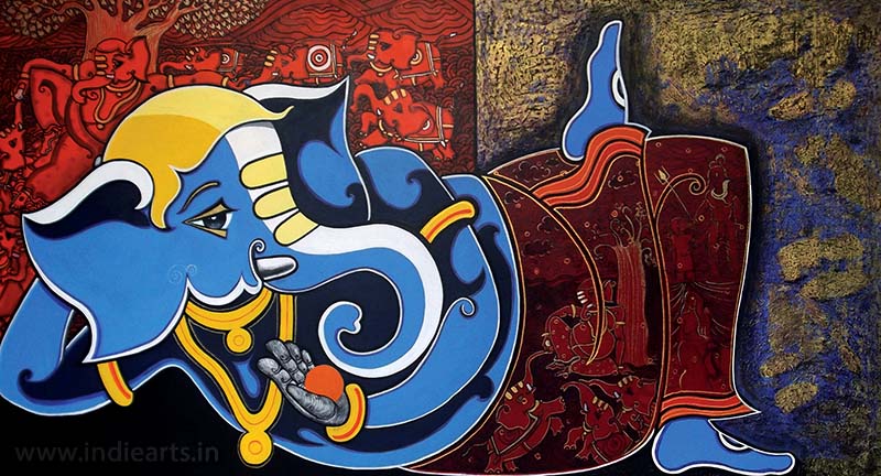 Big Ganesha-2, indian art work.