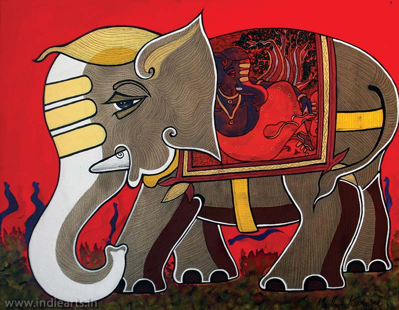Madhu Kuruva Acrylic On Canvas, indianpaintings